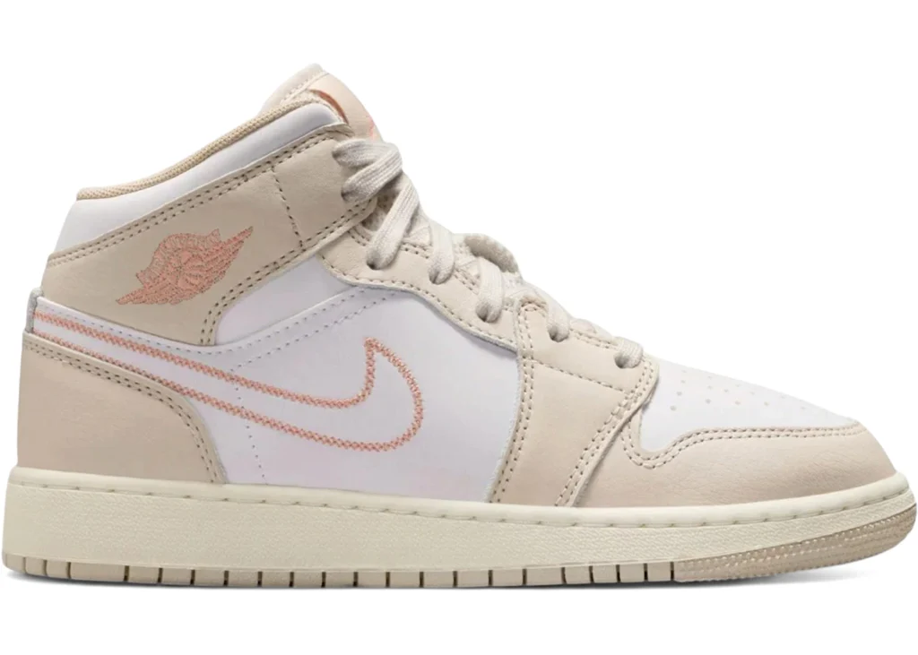 Bota Jordan 1 Mid SE Sand Drift White Madder Root (GS)