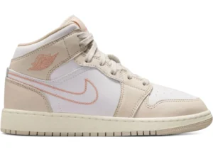 Bota Jordan 1 Mid SE Sand Drift White Madder Root (GS)