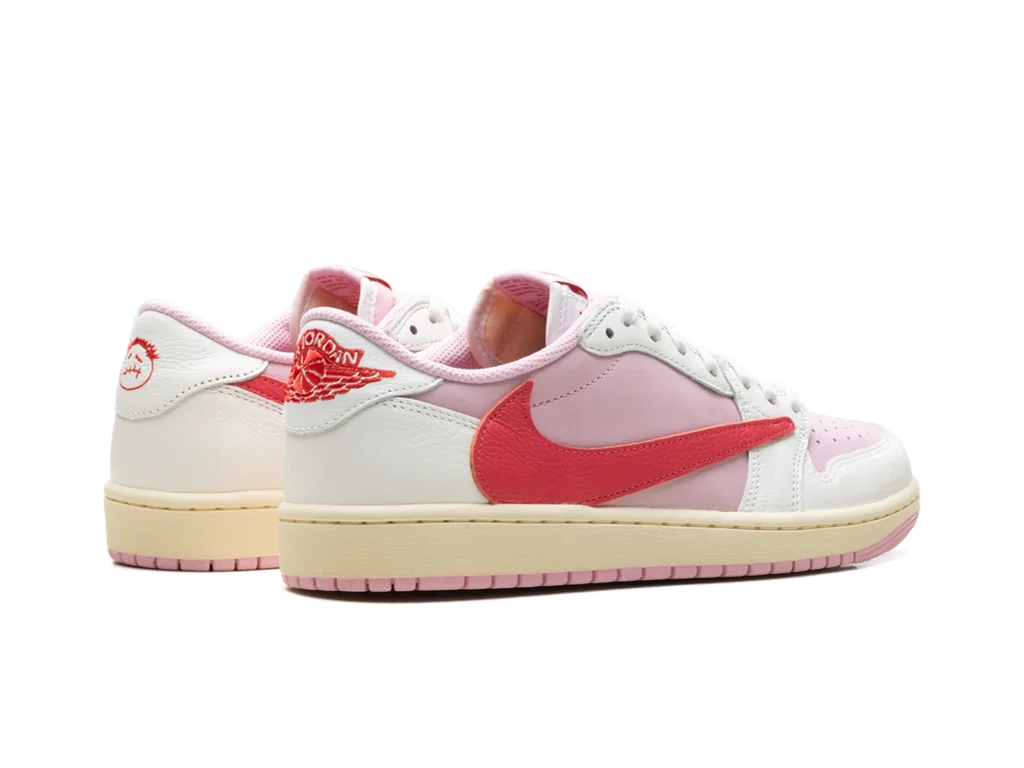 Bota Jordan 1 Retro Low OG SP Travis Scott Sail Tropical Pink