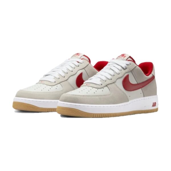 Nike Air Force 1 Low ’07 LV8 Summit White Varsity Red Gum