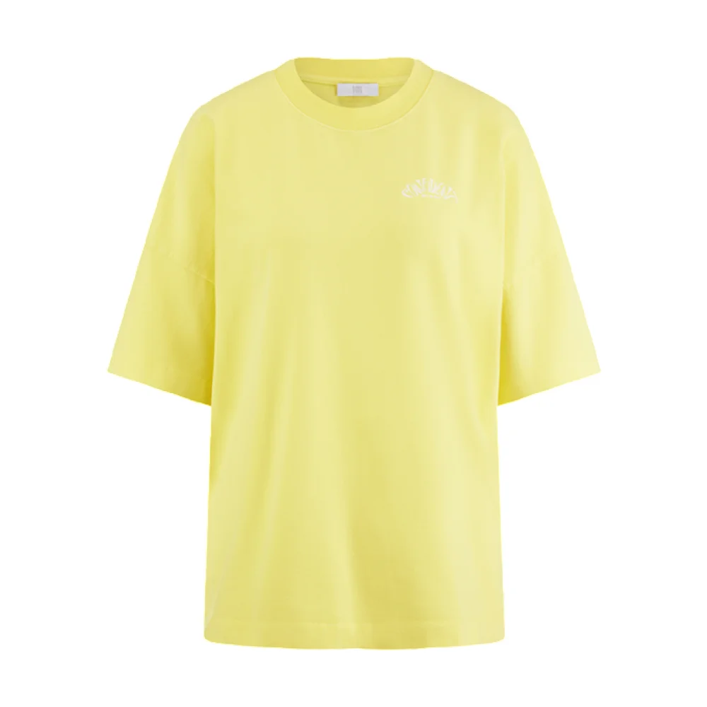 Bota T-SHIRT WITH BACK PRINT (yellow)