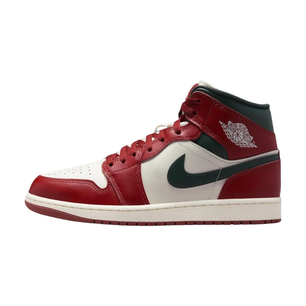 Bota Air Jordan 1 Mid Redstone Midnight Green
