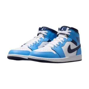 Bota Air Jordan 1 Mid University Blue Midnight Navy