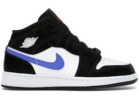 Bota Jordan 1 Mid Black Racer Blue White (GS)
