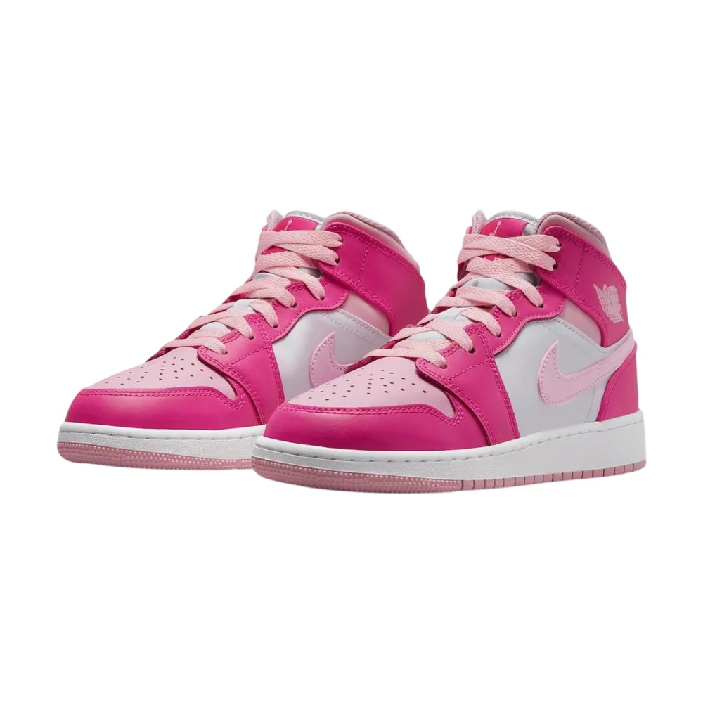 Bota Jordan 1 Mid Fierce Pink (GS)
