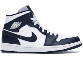 Bota Jordan 1 Mid White Metallic Gold Obsidian