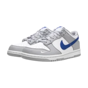 Bota Nike Dunk Low Mini Swoosh Wolf Grey Game Royal (GS)